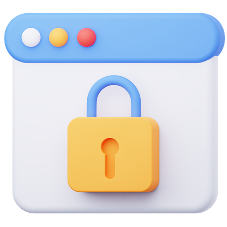 Web Security  3D Icon