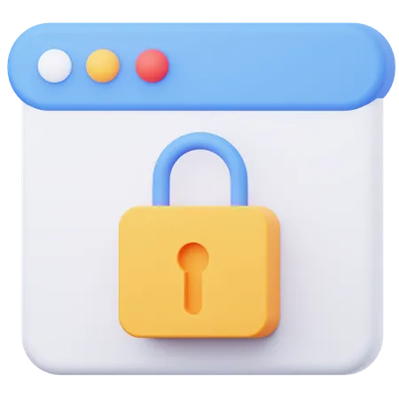 Web Security  3D Icon