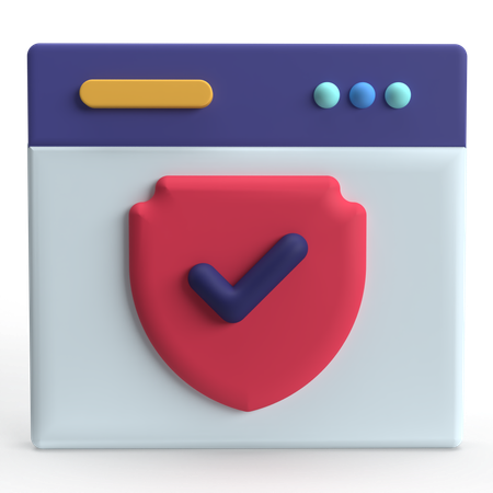 Web Security  3D Icon