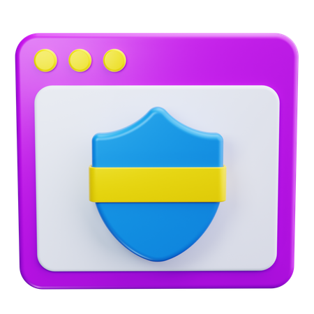 Web Security  3D Icon