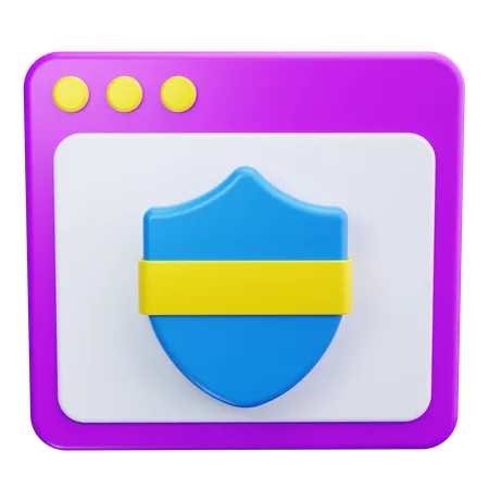 Web Security  3D Icon