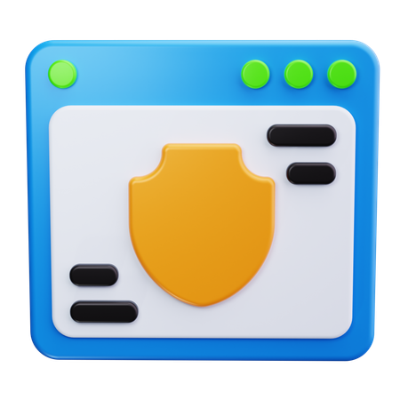 Web Security  3D Icon