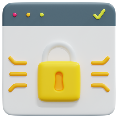 Web Security  3D Icon