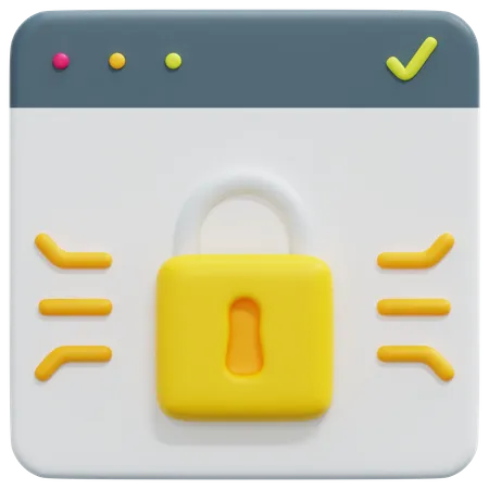 Web Security  3D Icon