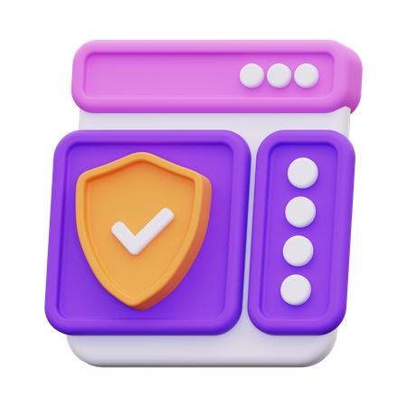 Web security  3D Icon