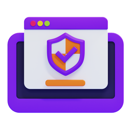 WEB SECURITY  3D Icon
