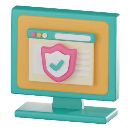 Web Security  3D Icon