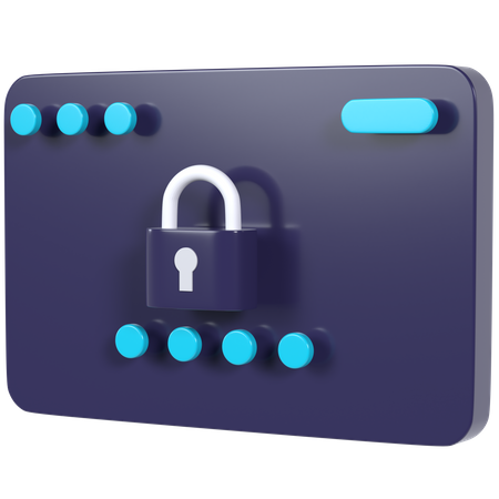 Web Security  3D Illustration