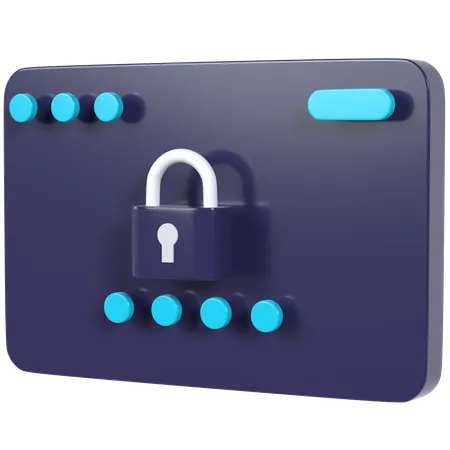 Web Security  3D Illustration