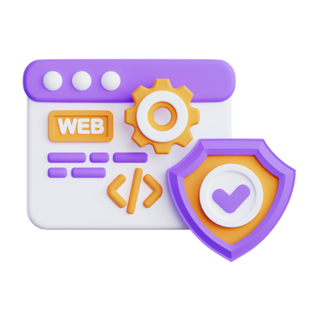 Web Security  3D Illustration