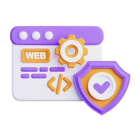 Web Security  3D Illustration