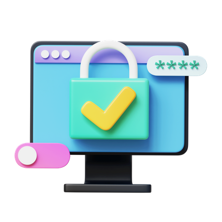 Web Security 3D Icon