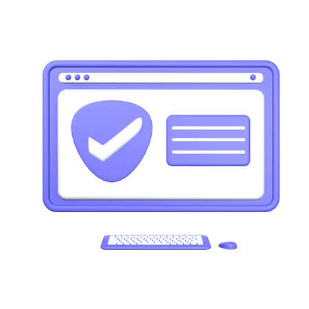 Web Security 3D Icon