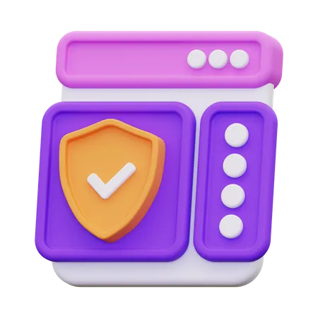 Web security  3D Icon