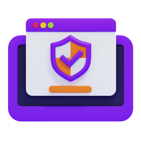WEB SECURITY  3D Icon