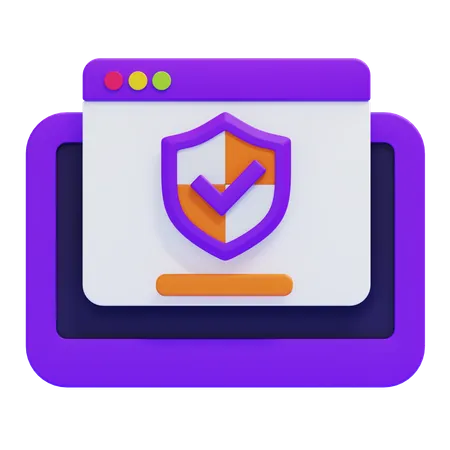 WEB SECURITY  3D Icon