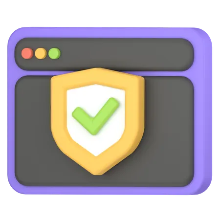 Web Security Program 3D Icon