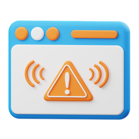 Web security alert  3D Icon