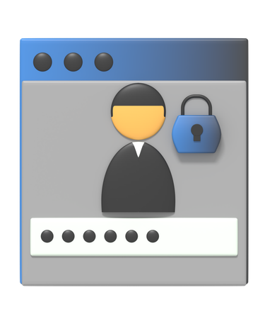 Web security page  3D Icon