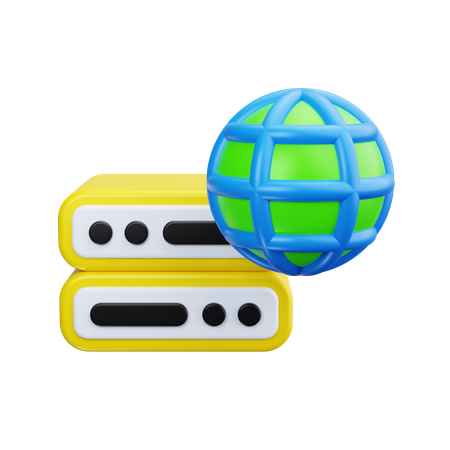 ウェブサーバー  3D Icon