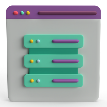 Web Server  3D Icon