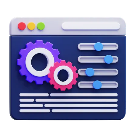 Web Setting  3D Icon