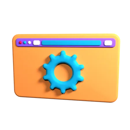 Web Settings  3D Icon