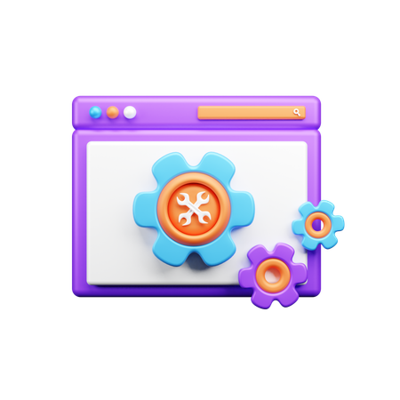 Web settings  3D Icon