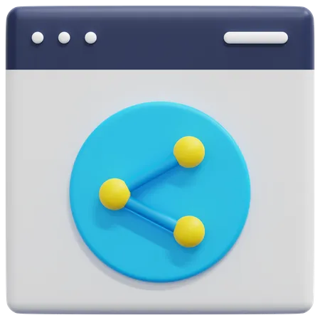 Web Share  3D Icon