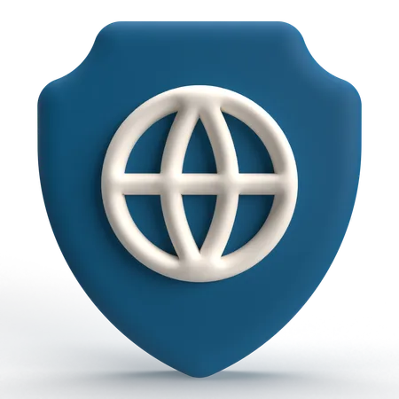 Web Shield  3D Icon