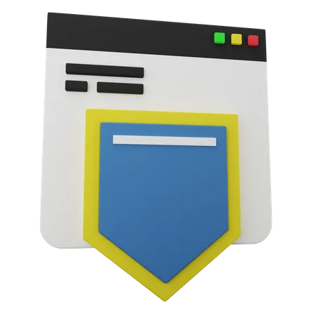 Web Shield  3D Icon