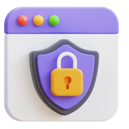 Web-Sicherheit  3D Icon