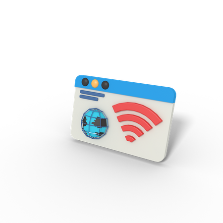 Web Signal  3D Icon