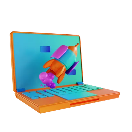 Web startup  3D Illustration