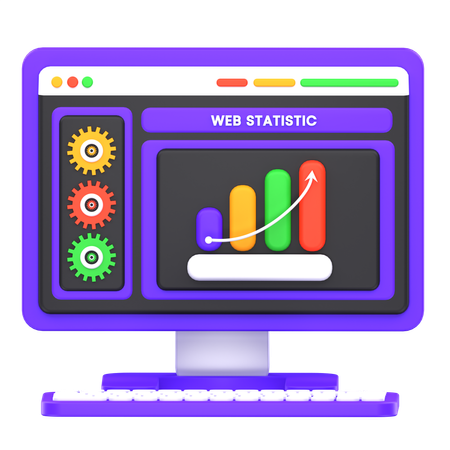 Web Statistic  3D Icon