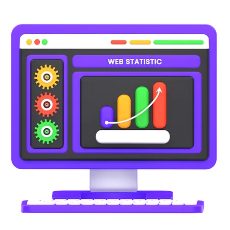 Web Statistic  3D Icon