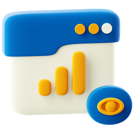 Web Statistics  3D Icon