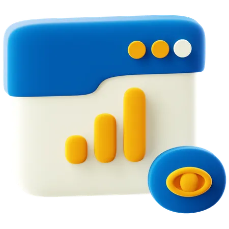Web Statistics  3D Icon