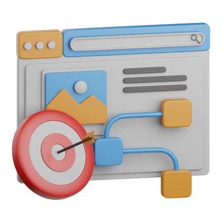 Web strategy  3D Icon