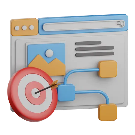 Web strategy  3D Icon