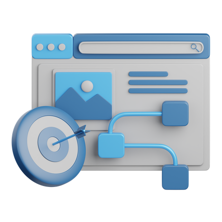 Web strategy  3D Icon