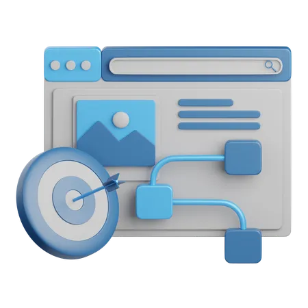 Web strategy  3D Icon