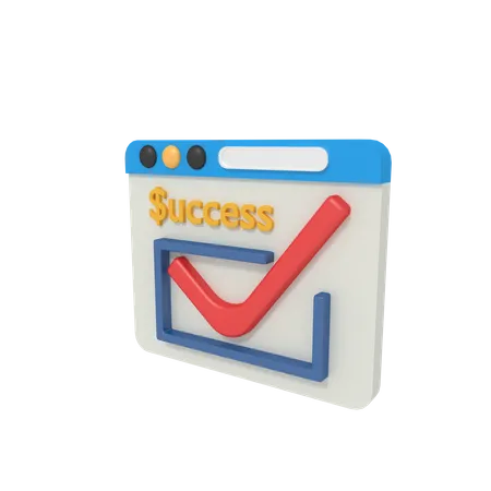 Web Success  3D Icon