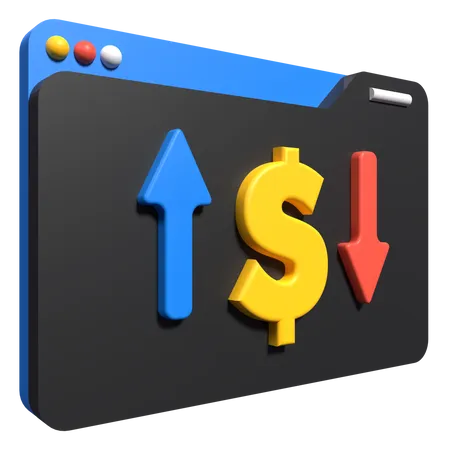 Web Trading  3D Icon