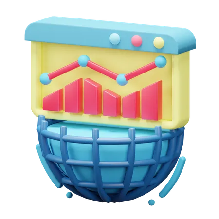 3 D Illustration Of Network Traffic On A Website 3D Icon