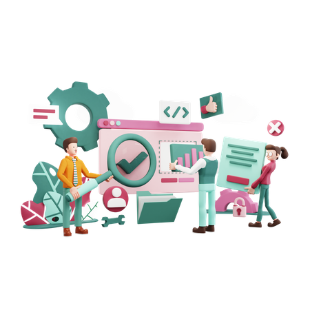 Web traffic research  3D Icon