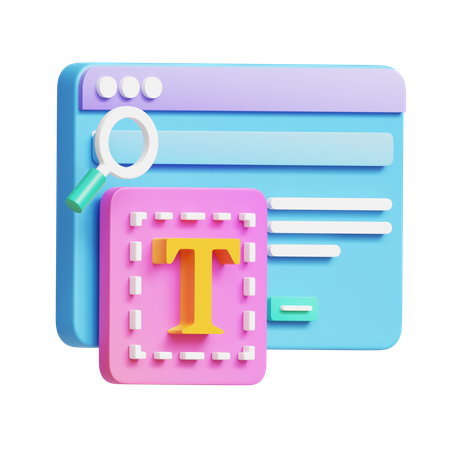 Web Typography  3D Icon