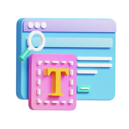 Web Typography  3D Icon