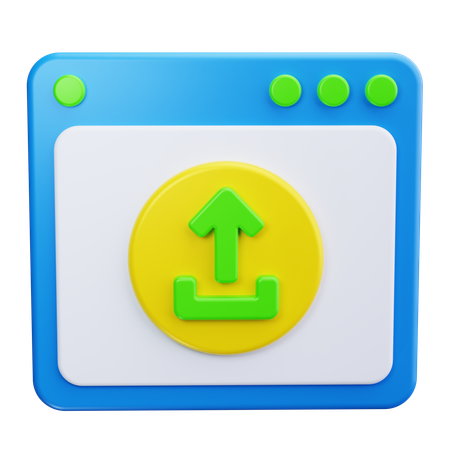 ウェブアップロード  3D Icon