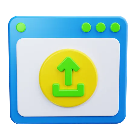 ウェブアップロード  3D Icon